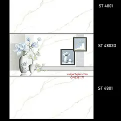 Gạch Đá 40x80 Ốp Tường Giá Rẻ trắng vân khói ST4801