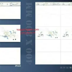 Gạch Đá 40x80 Ốp Tường Giá Rẻ trắng vân khói 48513