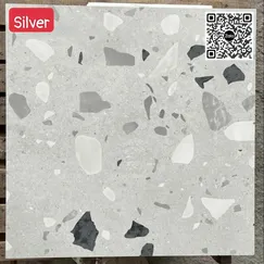 Gạch Đá Mờ 60x60 Ốp Lát Giá Rẻ terrazzo xám hạt lớn