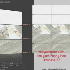 Gạch Đá Ốp Tường 40x80 Giá Rẻ Pancera xám vân đá PP4802