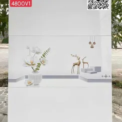 Gạch Men 40x80 Ốp Tường Giá Rẻ màu trắng trơn 4800V1