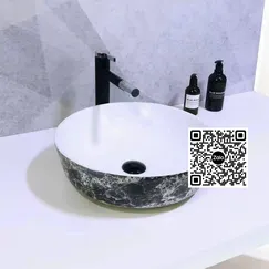 Chậu Lavabo Tròn Giá Rẻ màu trắng