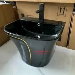 Chậu Lavabo Khối Treo Tường Giá Rẻ trắng - xám - đen