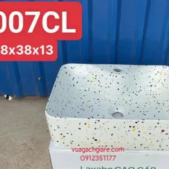 Chậu Lavabo Chữ Nhật Giá Rẻ terrazzo