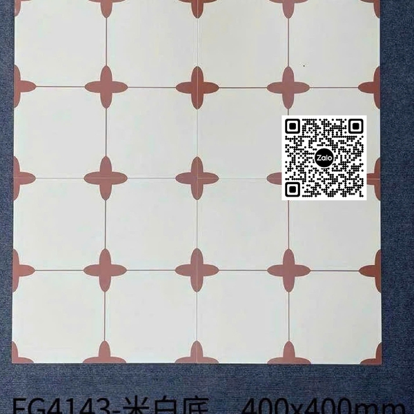 Gạch Bông 40x40 Ốp Lát Trang Trí trắng nâu FG4143