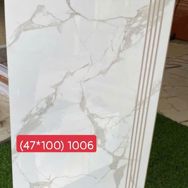 Gạch Đá 47x120 Ốp Lát Bậc Cầu Thang Giá Rẻ trắng vân khói 1006
