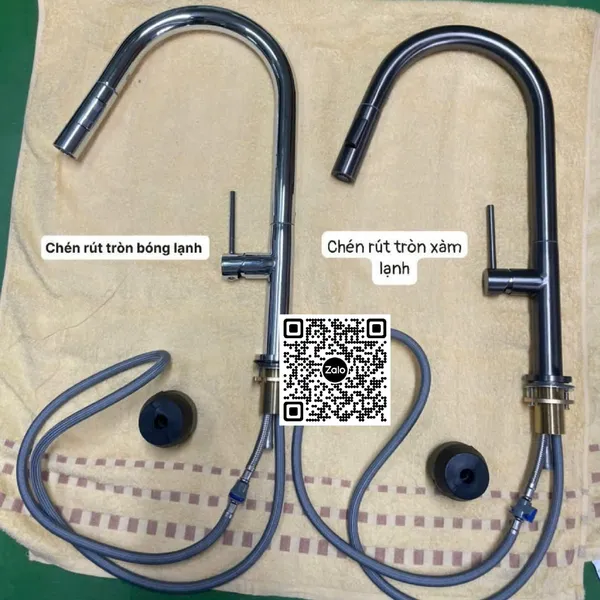 Vòi Rửa Chén Inox Giá Rẻ dây rút xám