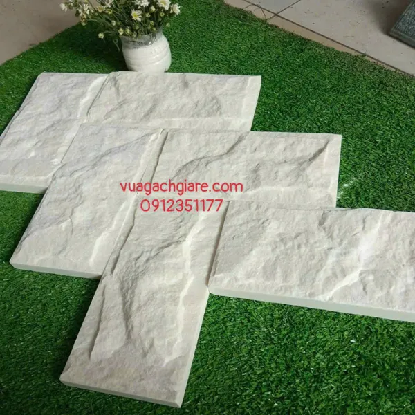 Đá Tự Nhiên 10x20 Ốp Lát Giá Rẻ đá bốc trắng