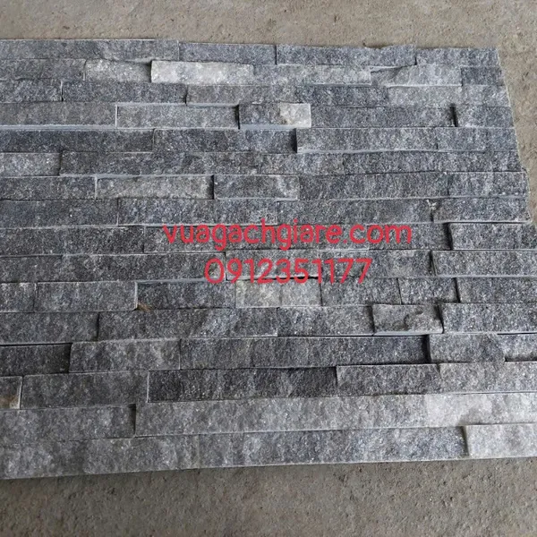 Đá Tự Nhiên 10x50 Ốp Lát Giá Rẻ Đá Ghép màu đen