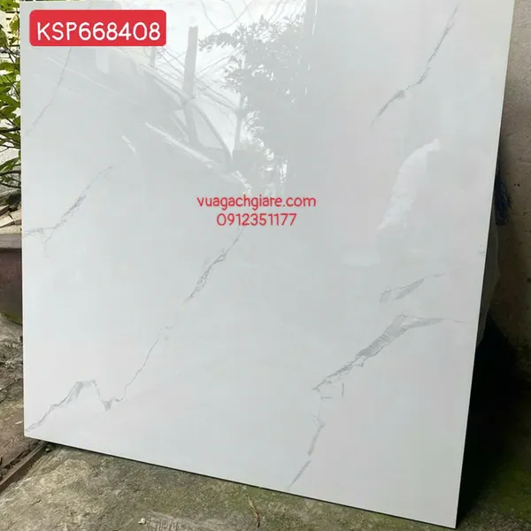 Gạch Đá 60x60 Ốp Lát Giá Rẻ trắng vân khói KSP668408