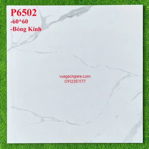 Gạch Đá 60x60 Ốp Lát Giá Rẻ trắng vân khói P6502