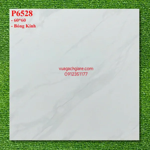 Gạch Đá 60x60 Ốp Lát Giá Rẻ trắng vân khói P6528