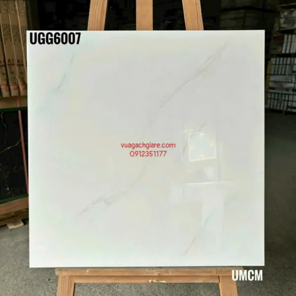 Gạch Đá 60x60 Ốp Lát Giá Rẻ trắng vân khói UGG6007