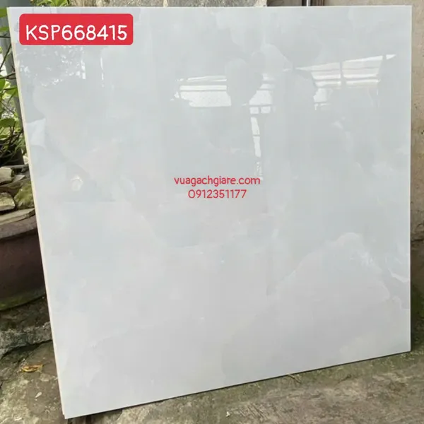 Gạch Đá 60x60 Ốp Lát Giá Rẻ trắng vân mây KSP668415