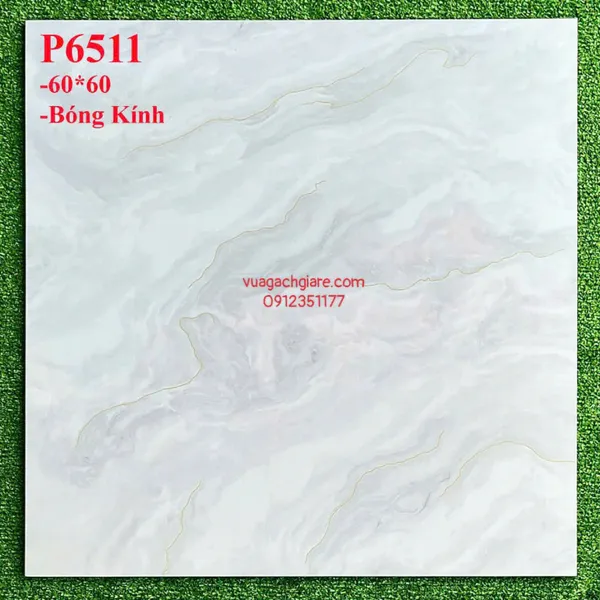 Gạch Đá 60x60 Ốp Lát Giá Rẻ vân mây chỉ vàng P6511