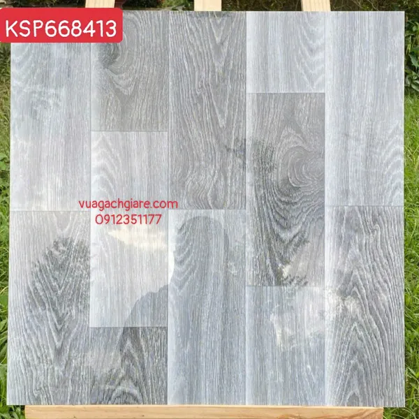 Gạch Đá 60x60 Ốp Lát Giá Rẻ vân gỗ xám KSP668413