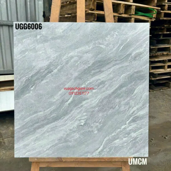 Gạch Đá 60x60 Ốp Lát Giá Rẻ xám vân đá UGG6006