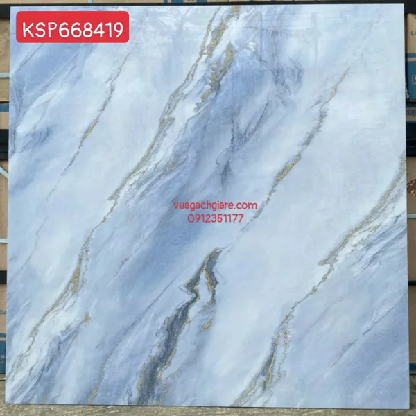 Gạch Đá 60x60 Ốp Lát Giá Rẻ xanh vân khói vàng KSP668419