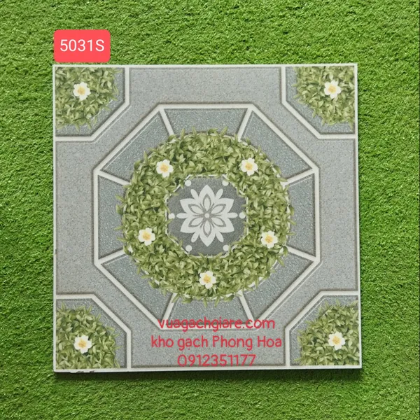 Gạch Đá Lát Sân 50x50 hoa cỏ 5031S