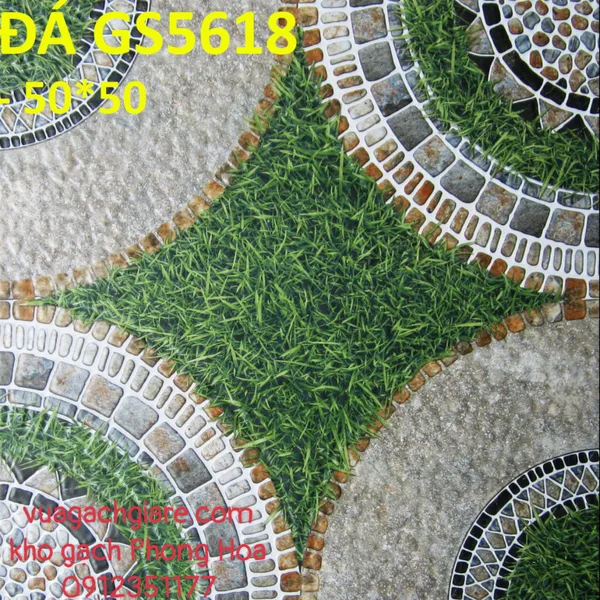 Gạch Đá Lát Sân 50x50 sỏi đá GS5618
