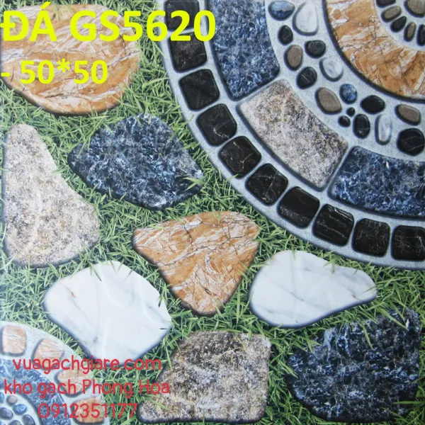 Gạch Đá Lát Sân 50x50 sỏi đá GS5620