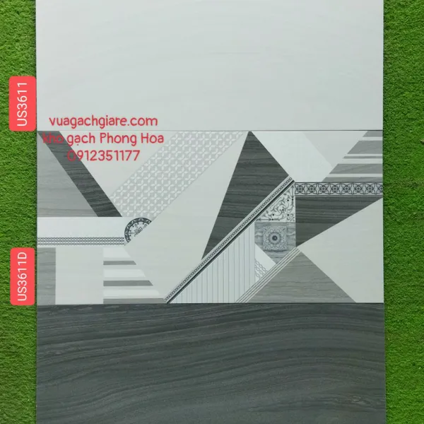 Gạch Đá Mờ Ốp Lát 30x60 Royal màu xám US3611 - US3611D - US3613 - US3612