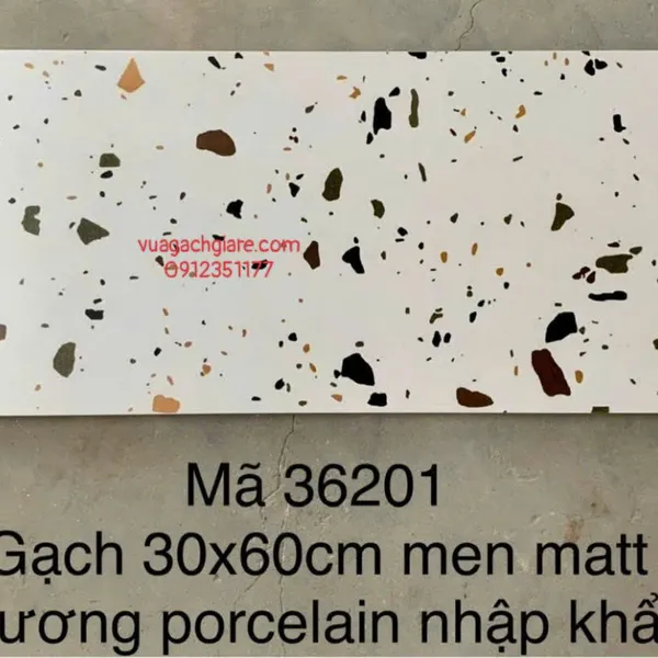 Gạch Đá Mờ 30x60 Ốp Lát terrazzo hạt lớn 36201