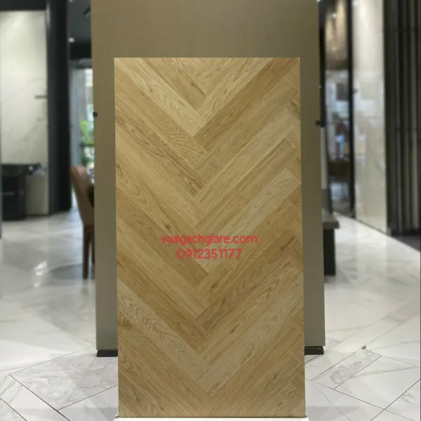 Gạch Đá Ốp Lát 60x120 Cao Cấp Ấn Độ vân gỗ nâu vàng