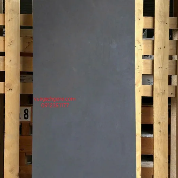 Gạch Đá Mờ 60x120 Ốp Lát Ấn Độ đen trơn