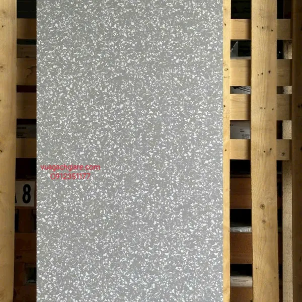 Gạch Đá Mờ 60x120 Ốp Lát Ấn Độ terrazzo xám