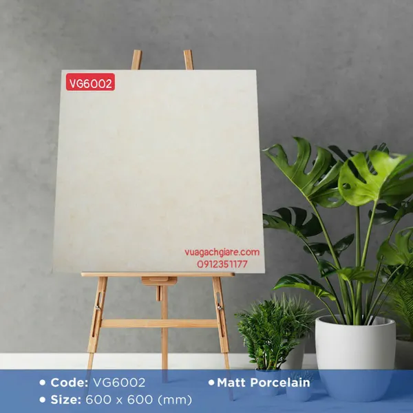 Gạch Đá Mờ 60x60 Ốp Lát Giá Rẻ kem vàng VG6002