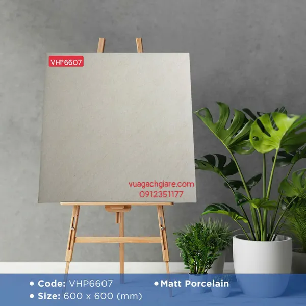 Gạch Đá Mờ 60x60 Ốp Lát Giá Rẻ xám nhạt VHP6607