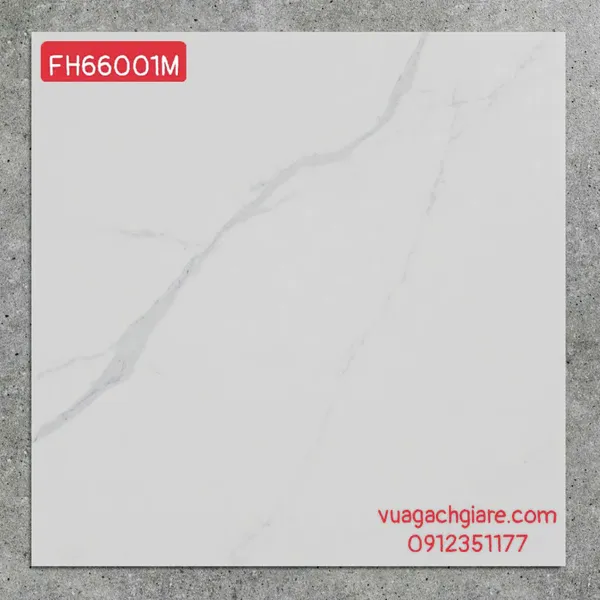 Gạch Đá Mờ 60x60 Ốp Lát Giá Rẻ trắng vân khói FH66001M