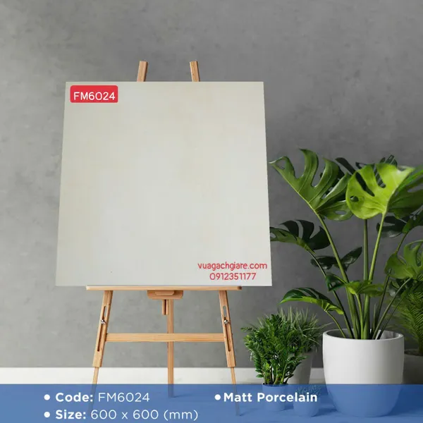 Gạch Đá Mờ 60x60 Ốp Lát Giá Rẻ xám nhạt FM6024