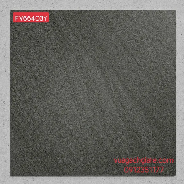 Gạch Đá Mờ 60x60 Ốp Lát Giá Rẻ xám đậm FV66403Y