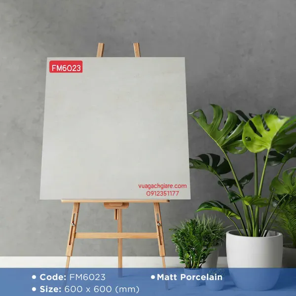 Gạch Đá Mờ 60x60 Ốp Lát Giá Rẻ xám nhạt FM6023
