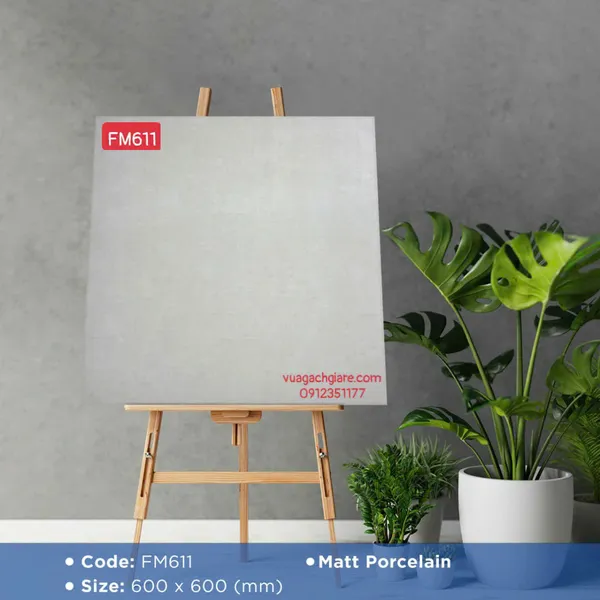 Gạch Đá Mờ 60x60 Ốp Lát Giá Rẻ xám nhạt FM611
