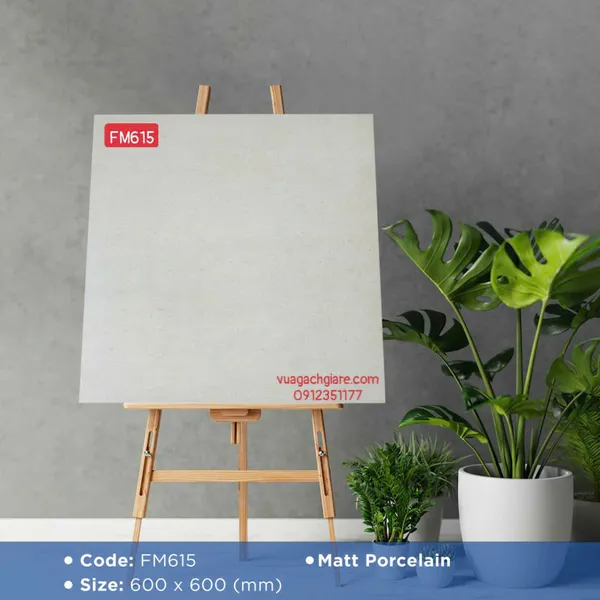 Gạch Đá Mờ 60x60 Ốp Lát Giá Rẻ xám nhạt FM615