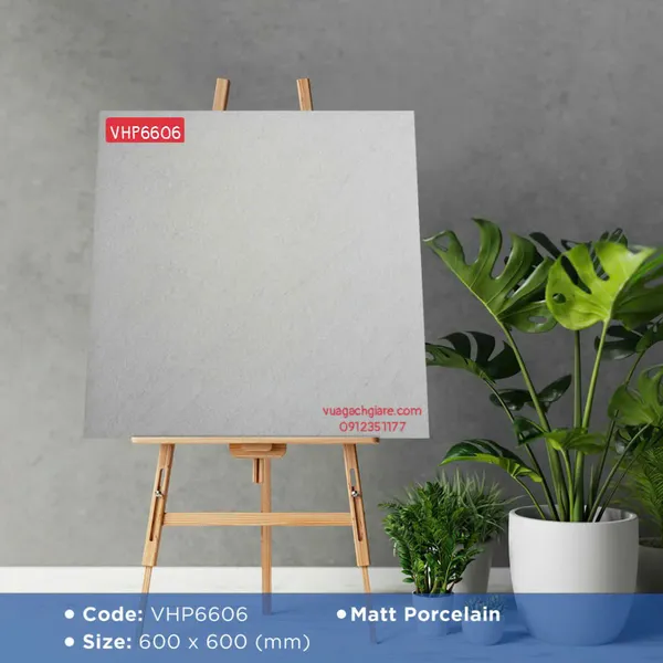 Gạch Đá Mờ 60x60 Ốp Lát Giá Rẻ xám nhạt VHP6606