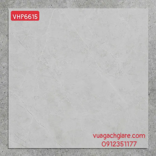 Gạch Đá Mờ 60x60 Ốp Lát Giá Rẻ xám vân trắng VHP6615