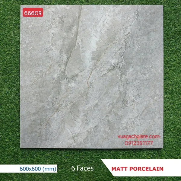 Gạch Đá Mờ 60x60 Ốp Lát Giá Rẻ xám vân đá 66609