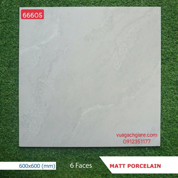 Gạch Đá Mờ 60x60 Ốp Lát Giá Rẻ xám vân mây 66605