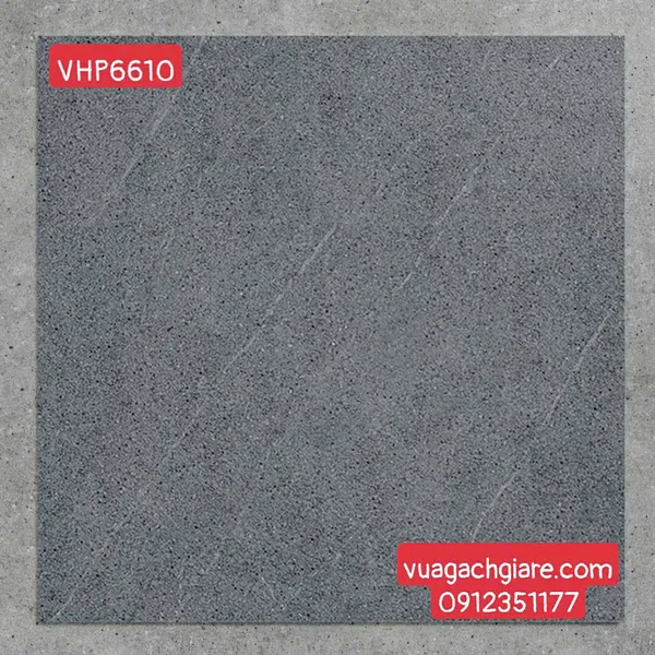 Gạch Đá Mờ 60x60 Ốp Lát Giá Rẻ xám vân trắng VHP6610