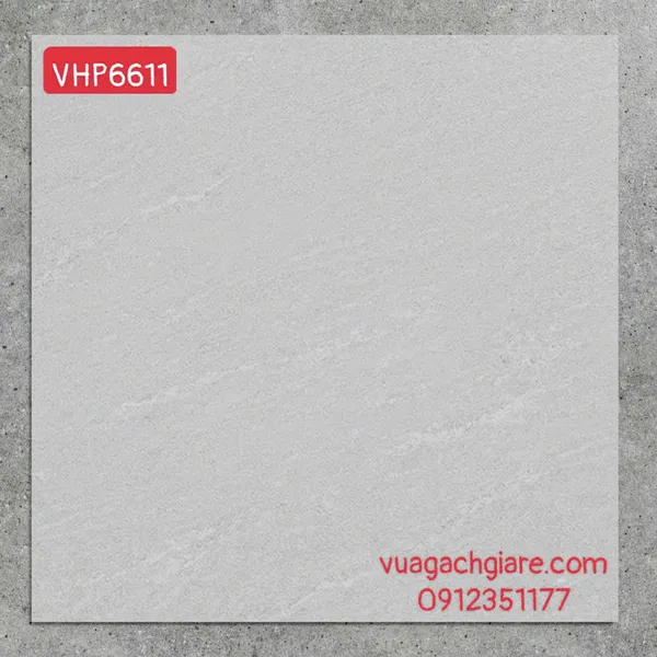 Gạch Đá Mờ 60x60 Ốp Lát Giá Rẻ xám vân trắng VHP6611