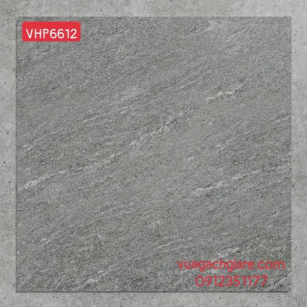 Gạch Đá Mờ 60x60 Ốp Lát Giá Rẻ xám vân trắng VHP6612
