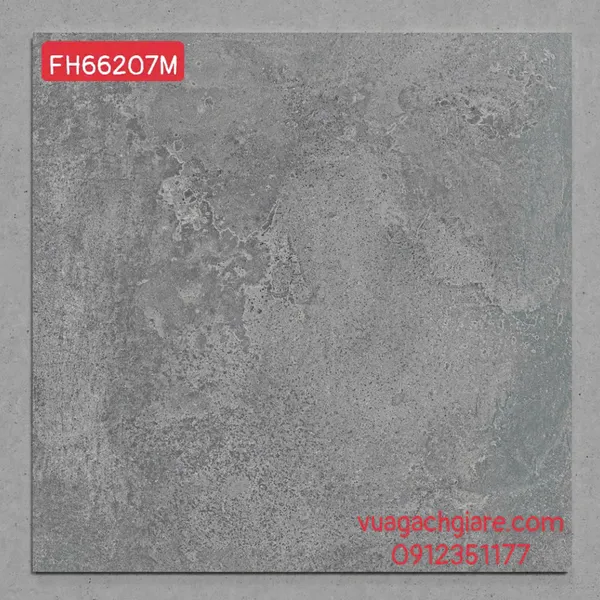 Gạch Đá Mờ 60x60 Ốp Lát Giá Rẻ xám xi măng FH66207M