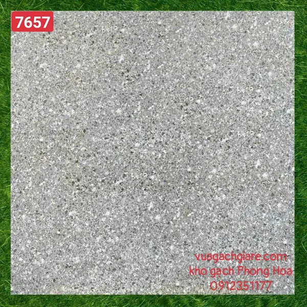Gạch Đá Mờ Ốp Lát 60x60 AMY terrazzo màu xám 7658 - 7657