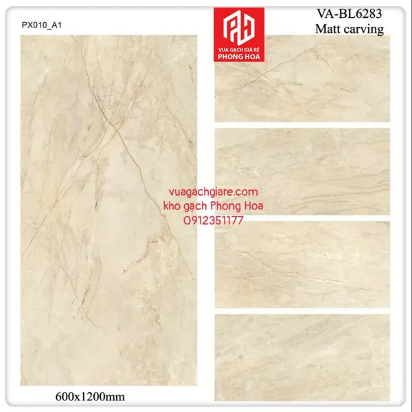 Gạch Đá Mờ Ốp Lát 60x120 Cao Cấp Ấn Độ vân đá VA-BL6283