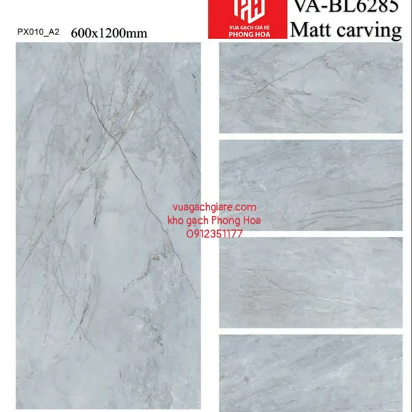 Gạch Đá Ốp Lát 60x120 Cao Cấp Ấn Độ xám đậm vân đá VA-BL6285