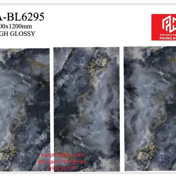 Gạch Đá Ốp Lát 60x120 Cao Cấp Ấn Độ xanh vũ trụ VA-BL6295